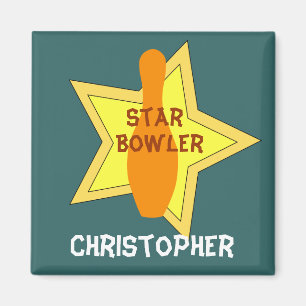Bowling Star Personalized Magnet Magneet