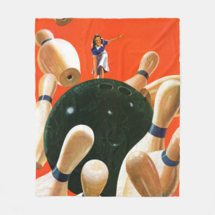 Bowling Strike Fleece Deken