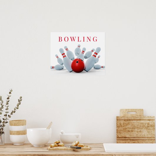 Bowling Strike Poster (Keuken)