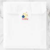 Bowling Strike Ronde Sticker (Tas)