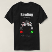 Bowling Strike Skittles Pin Bowling Hall Spare 5 T-shirt (Design voorkant)