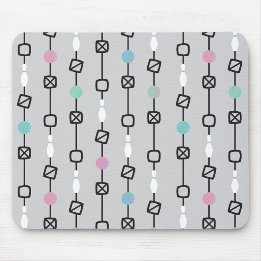 Bowling Stripes Mousepad Muismat (Voorkant)