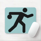 Bowling Symbol Mousepad Muismat (Met muis)
