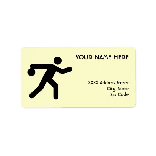 Bowling-symbool Etiket (Voorkant)