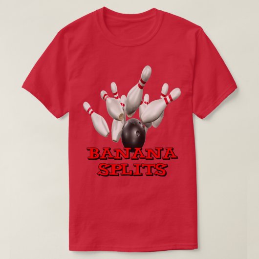 Bowling Team Banana Splits T-shirt (Design voorkant)