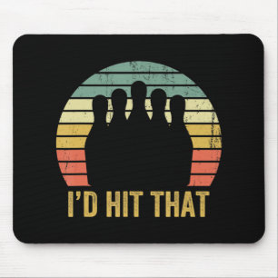 Bowling Team Fun Retro Bowler Sport Bowl Muismat