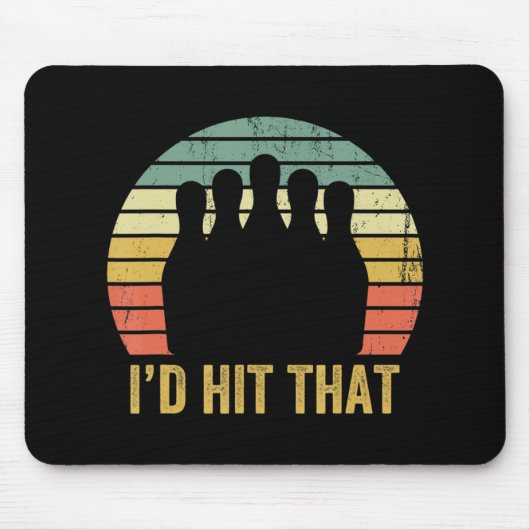  Bowling Team Fun Retro Bowler Sport Bowl Muismat (Voorkant)