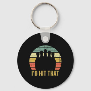 Bowling Team Fun Retro Bowler Sport Bowl Sleutelhanger