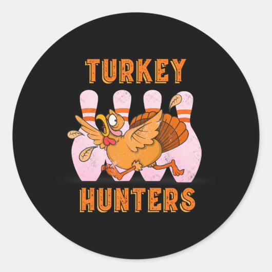 Bowling Team Turkije Jagers Ronde Sticker (Voorkant)