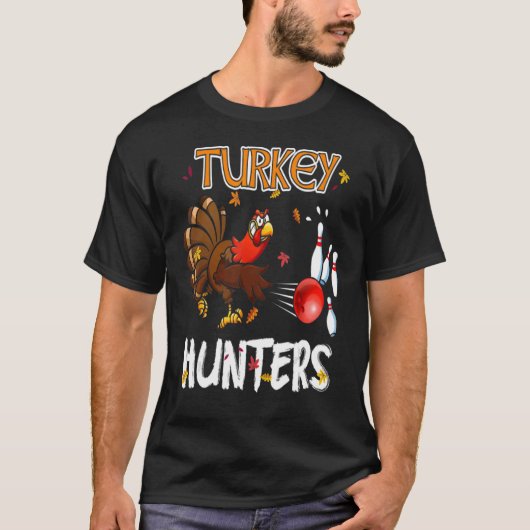 Bowling Thanksgiving Turkije Dag Turkse jagers Bow T-shirt (Voorkant)