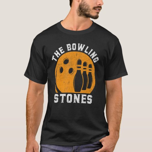 Bowling The Bowling Stones Retro Bowler T-shirt (Voorkant)