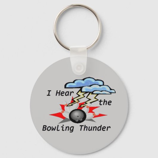 Bowling Thunder Grey Sleutelhanger (Voorkant)