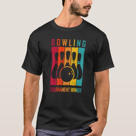 Bowling Tournament Winner Hobby Crew Bowler Team T-shirt (Voorkant)