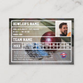 Bowling Trading Kaart Toernooi Souvenir Rood Contactkaartje (Achterkant)