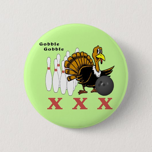 Bowling Turkey XXX Ronde Button 5,7 Cm (Voorkant)