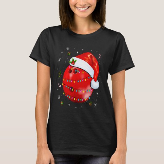 Bowling Ugly Christmas Sport Bowls Xmas T-shirt (Voorkant)