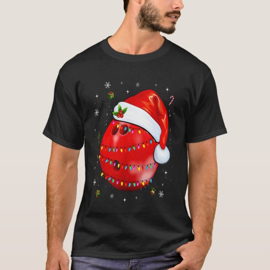 Bowling Ugly Christmas Sport Bowls Xmas T-shirt (Voorkant)