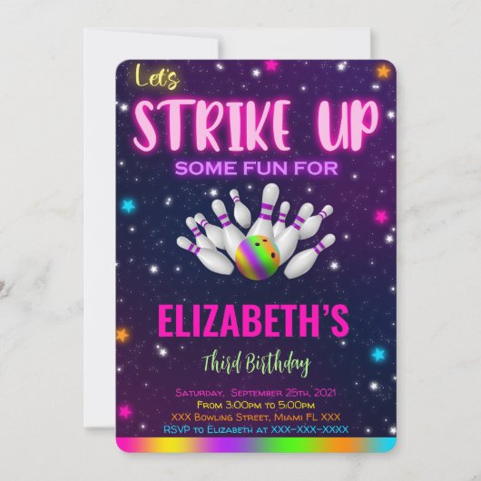 Bowling Uitnodiging (Voorkant)