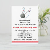 Bowling-uitnodigingen Kaart (Staand voorkant)