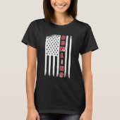 Bowling USA flag bowling team bowling ball T-shirt (Voorkant)