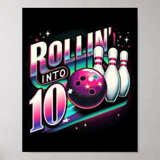 Bowling Verjaardag Rol In 10 Feestje 10de Verjaard Poster