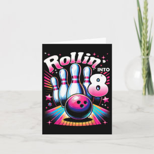 Bowling Verjaardag Rollin In 8 Partij 8e Verjaarda Kaart