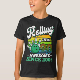 Bowling Verjaardagsfeestje Rolde 20 Jaar Binnen 20 T-shirt