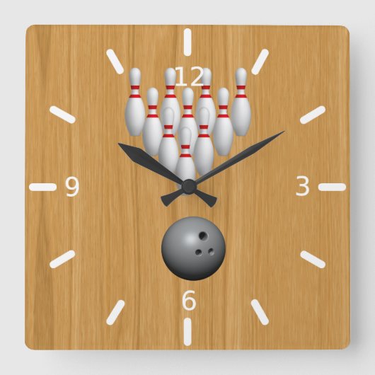Bowling vierkante klok (Voorkant)