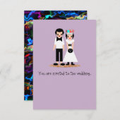 Bowling Wedding bride en bruom Kaart (Voorkant / Achterkant)