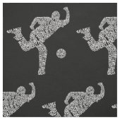 Bowling Word Art, Bowler Wordle Stof (Swatch)