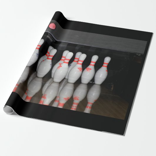 Bowling Wrapping Paper Cadeaupapier (Uitgerold)