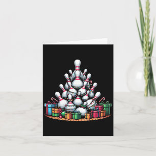 Bowling Xmas Lighting Santa Schattige Bowling Chri Kaart