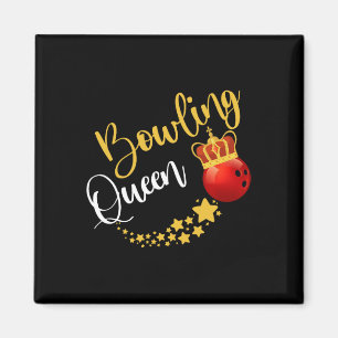 Bowlingbaan Bowling Pins Bowler Koningin Vrouwen C Magneet