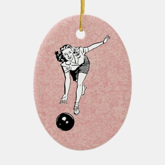 bowlingbabe keramisch ornament (Voorkant)