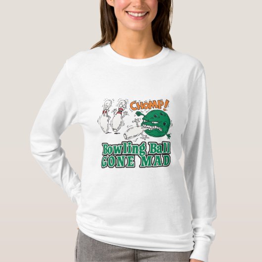 bowlingbal dolgedraaid t-shirt (Voorkant)