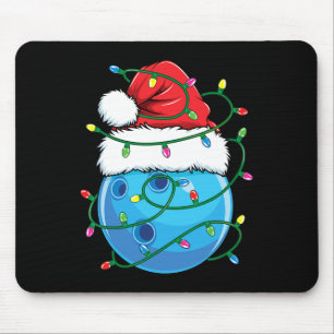 Bowlingbal met Santa Hat Mannen Boys Christmas XMA Muismat