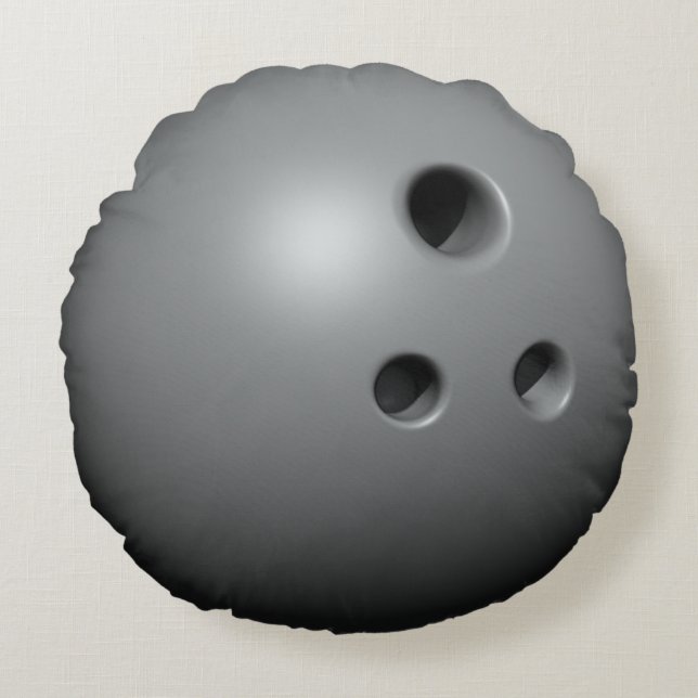 Bowlingbal Rond Kussen (Voorkant)