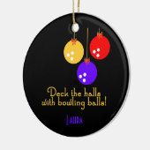 BowlingChick gepersonaliseerde versiering Keramisch Ornament (Links)