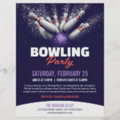 Bowlingfeest Flyer Sjabloon (Voorkant)