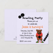 Bowlingfeest Uitnodiging (Voorkant / Achterkant)