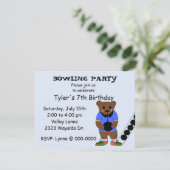 Bowlingfeest Uitnodiging (Staand voorkant)