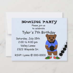 Bowlingfeest Uitnodiging