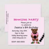 Bowlingfeest Uitnodiging (Voorkant / Achterkant)