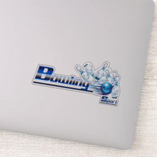 Bowlingkegels en bal sticker