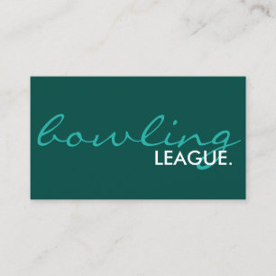 bowlingliga. (aanpasbaar voor kleuren) visitekaart visitekaartje
