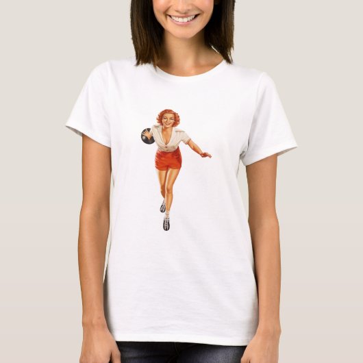 bowlingmeisje t-shirt (Voorkant)