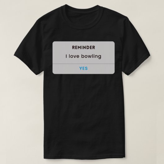 bowlingminenkom grappige bowling T T-shirt (Design voorkant)