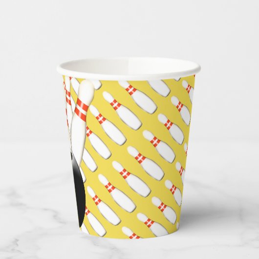 Bowlingpapierbekertjes Papieren Bekers (Links)