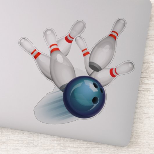 bowlingpin en kogelslager sticker (Detail)