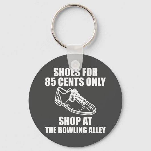 Bowlingschoenen voor een Bowler-klepband Sleutelhanger (Voorkant)